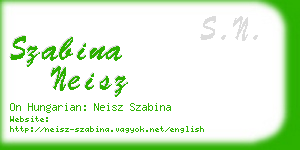 szabina neisz business card